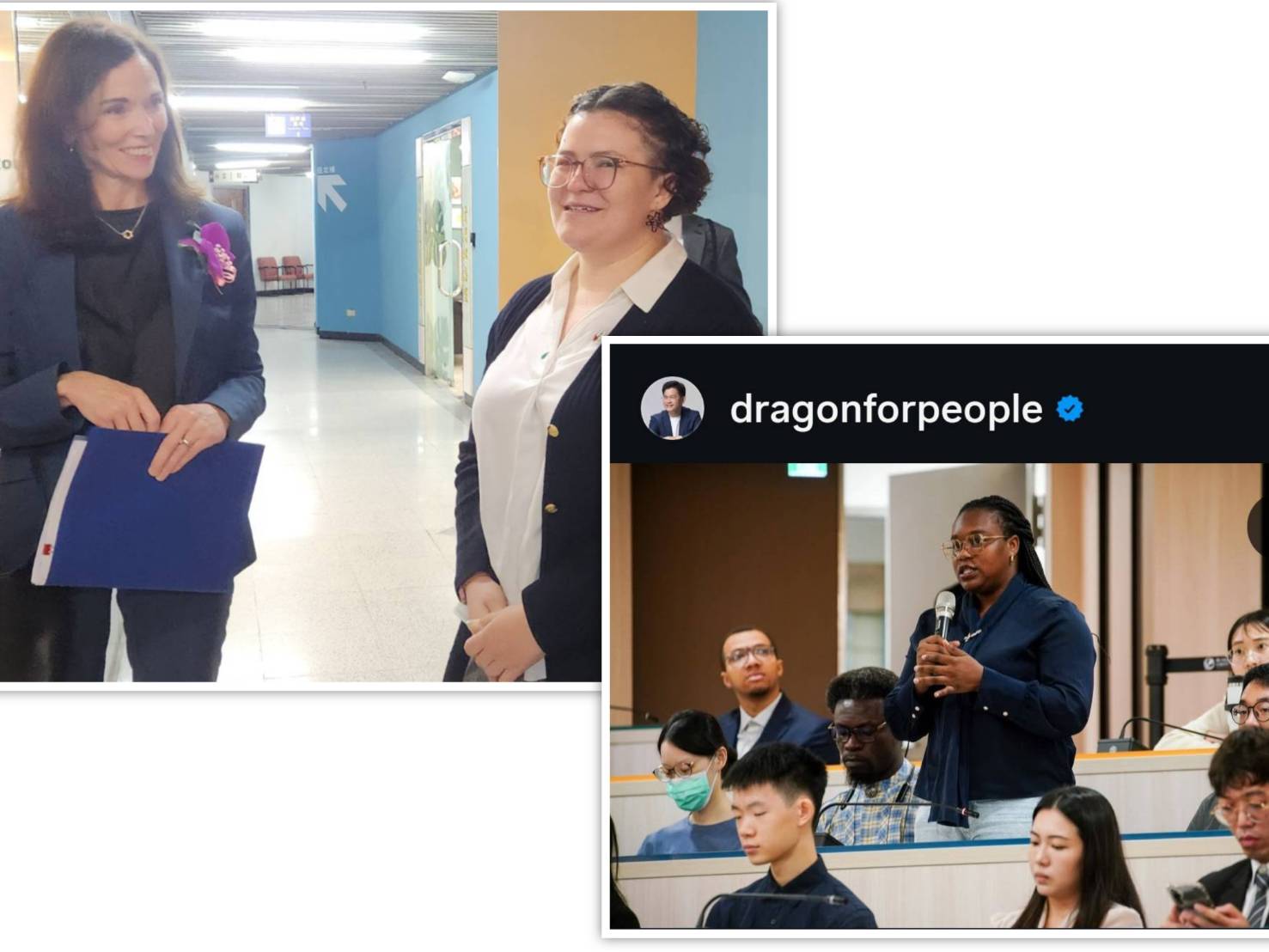 IMAS student Audrey Meloche met with Canadian representative Marie-Louise Hannan after the event, and a photo of Kei Motimifagha’s question was posted on the Foreign Minister’s Instagram.